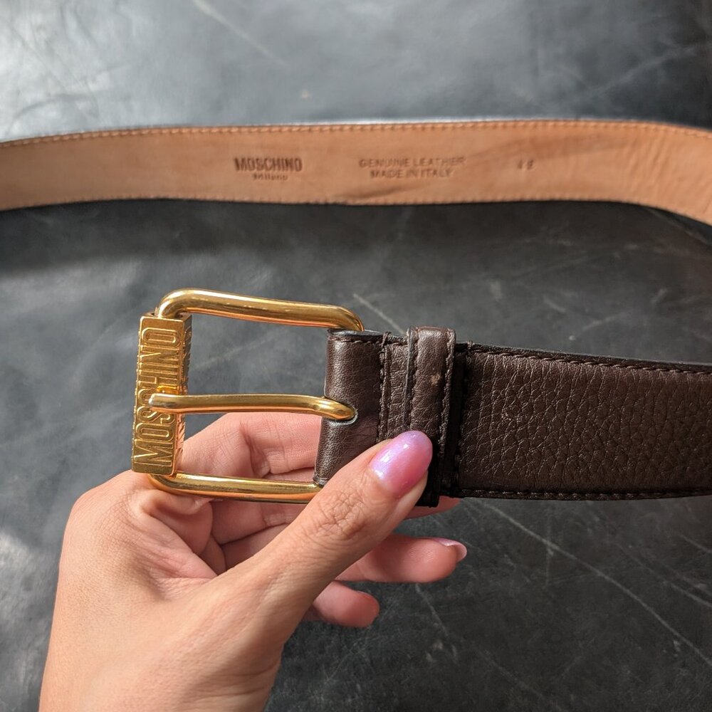 Moschino men brown belt